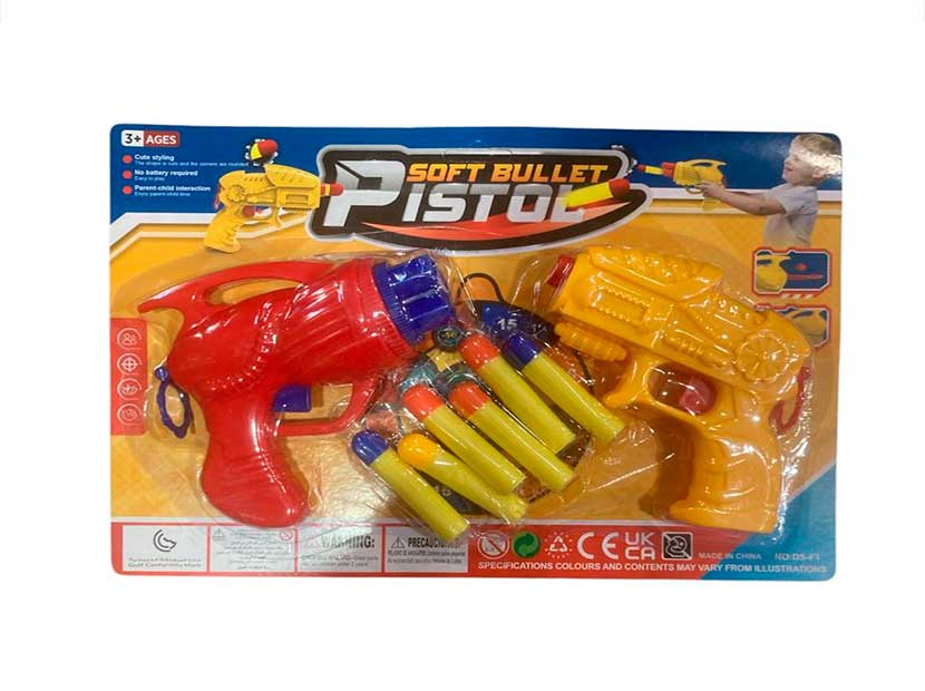 13371-PISTOLAS X2 C/DARDOS GOMA EVA BL 50410-