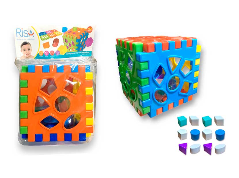 0121-CUBO CON ENCASTRES 17X17CM IRV