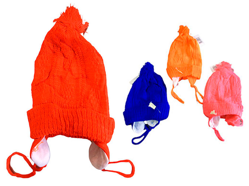 GORRO NIÑO CON OREJERAS Y POMPON 2229-