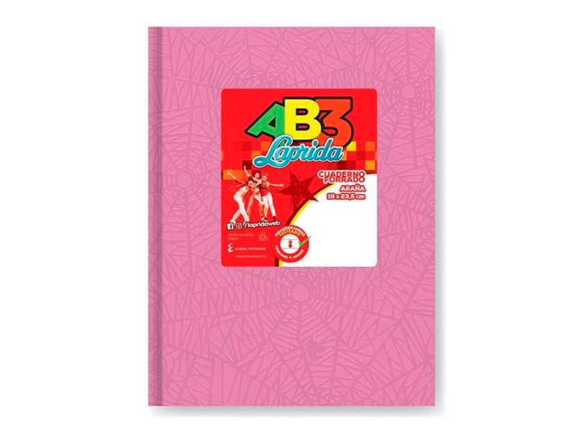 AB3 ROSA CUADERNO LAPRIDA 50HR FORRADO 613307-