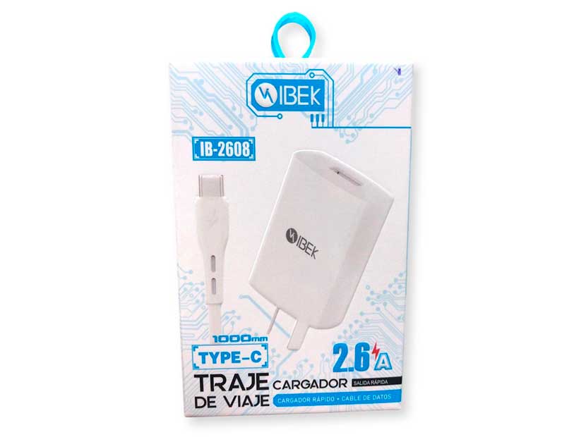 IB-2608-CARGADOR TIPO C IBEK 2.6A