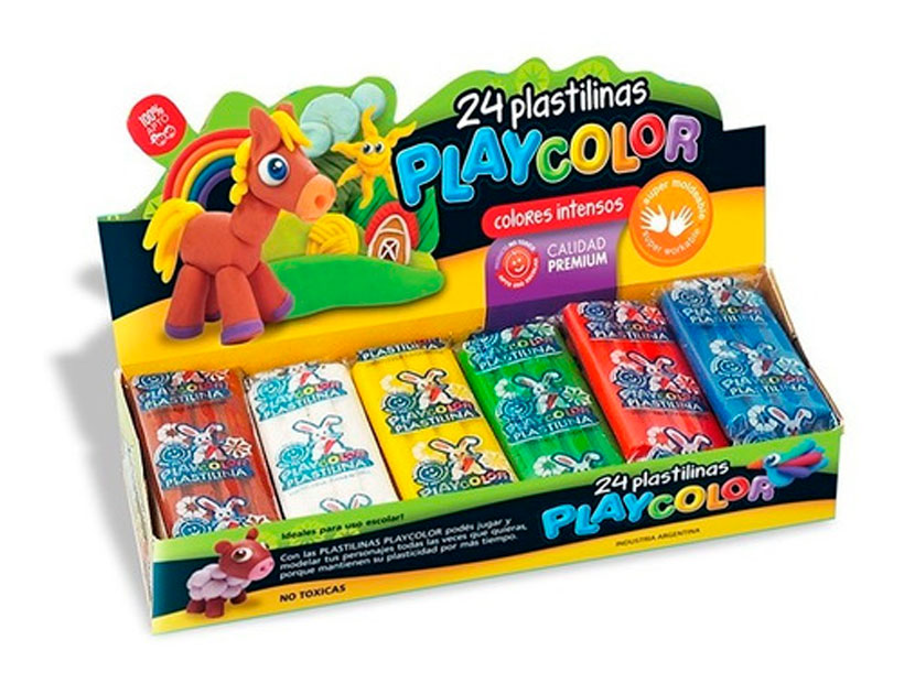 81501-PLASTILINA X24 PLAYCOLOR
