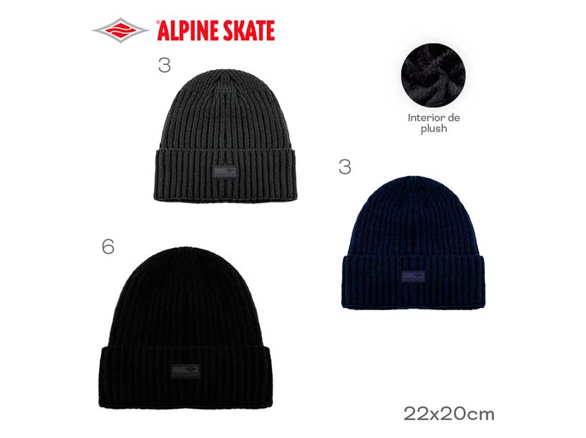 18803-GORRO ALPINE SKATE CON INTERIOR DE PLUSH