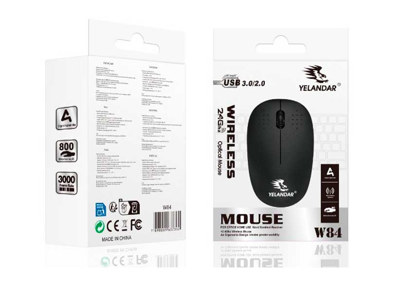 W84-MOUSE INALAMBRICO 2.4GHZ YELANDAR