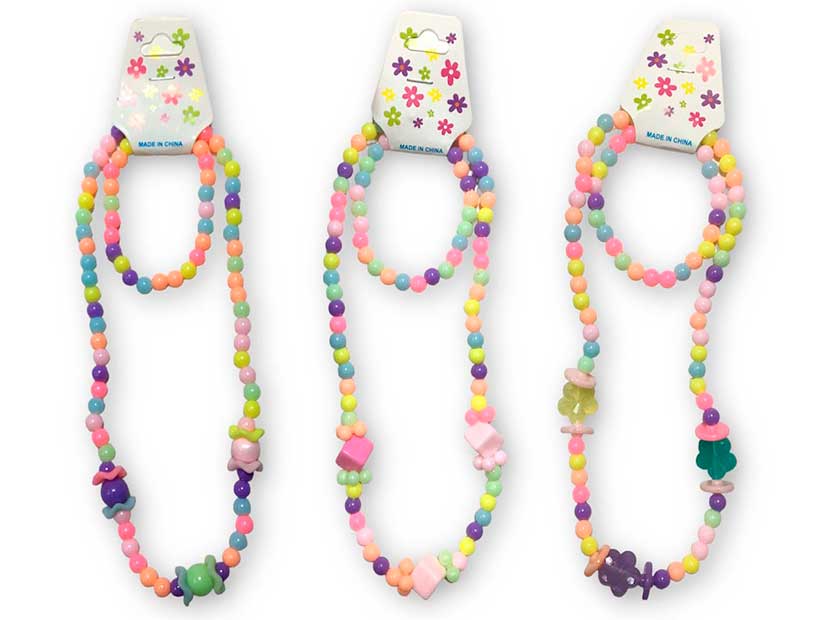 COLLAR MULTICOLOR CON PULSERA HB99172- B19