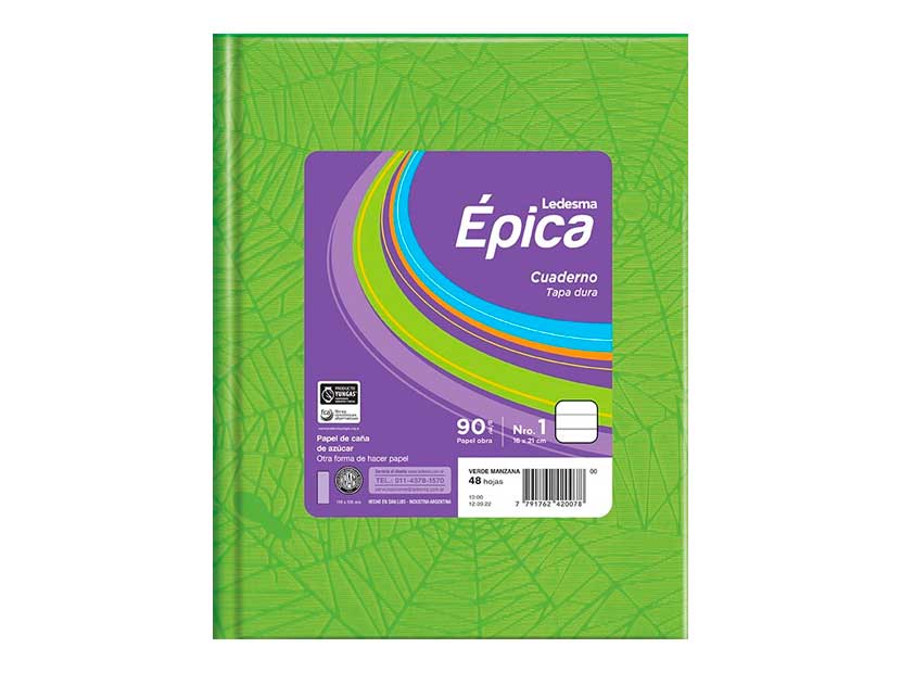 105848-CUADERNO EPICA 90G VERDE MANZANA 48HR