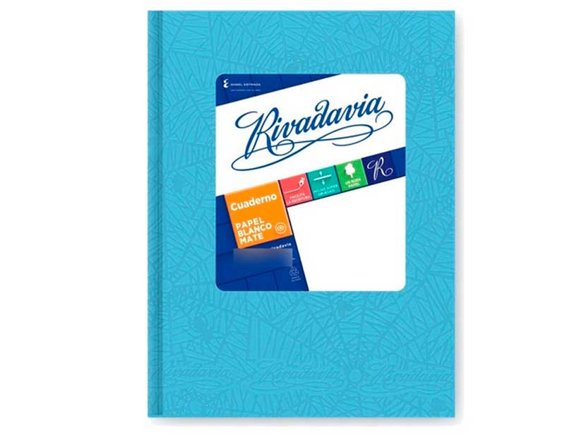 357410-CUADERNO RIVADAVIA 50HR CELESTE