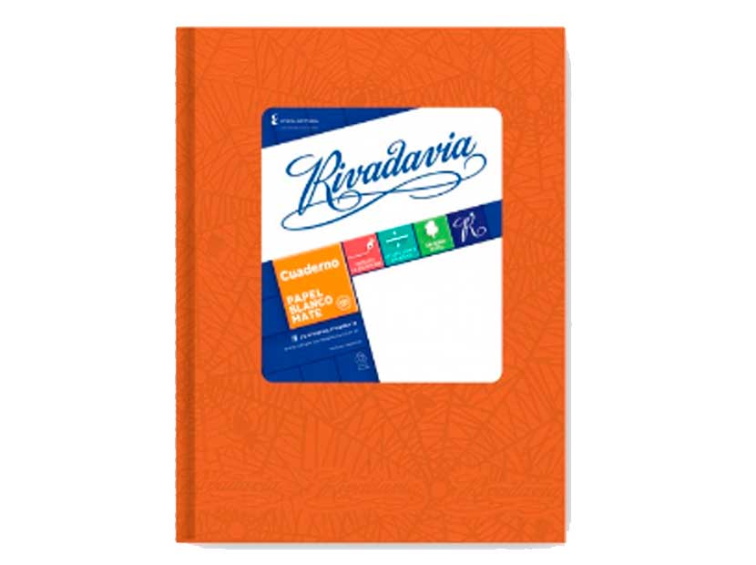 357710-CUADERNO RIVADAVIA 50HR NARANJA