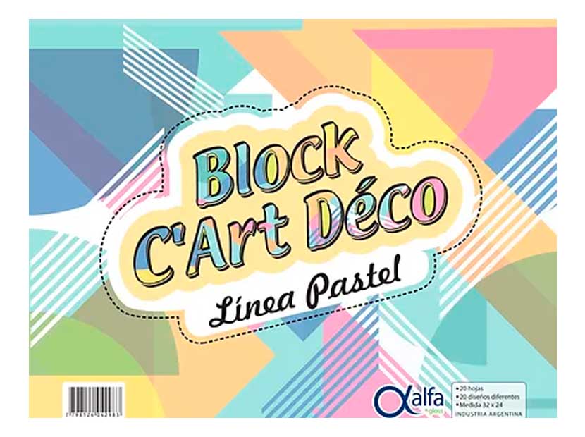 99107-BLOCK ART DECO PASTEL 20H ALFA GLOSS