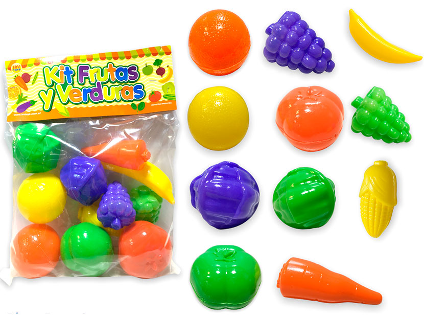 0214-FRUTAS Y VERDURAS 12PCS BOLSA