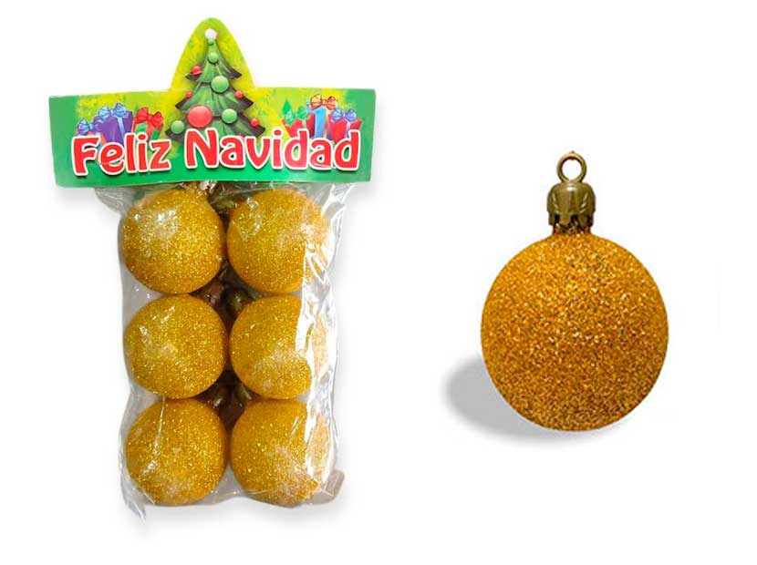 220-GLOBO Nº4 X6 GLITTER 04GL ORO
