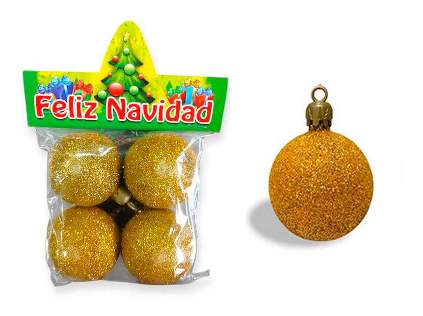 221-GLOBO Nº5 X4 GLITTER 05GL ORO