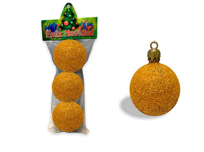 222-GLOBO Nº6 X3 GLITTER 06GL ORO