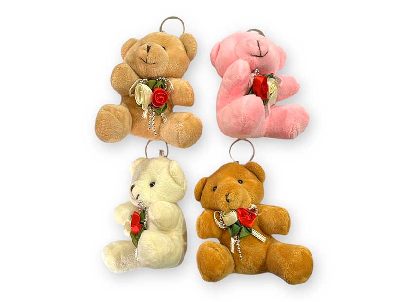 LLAVERO OSO PELUCHE C/FLOR  KE9666-