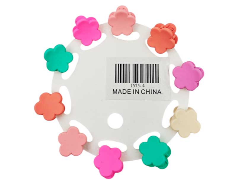 1575-4-BROCHES MINI COLOR SURTIDO X 10 PCS E/CARD