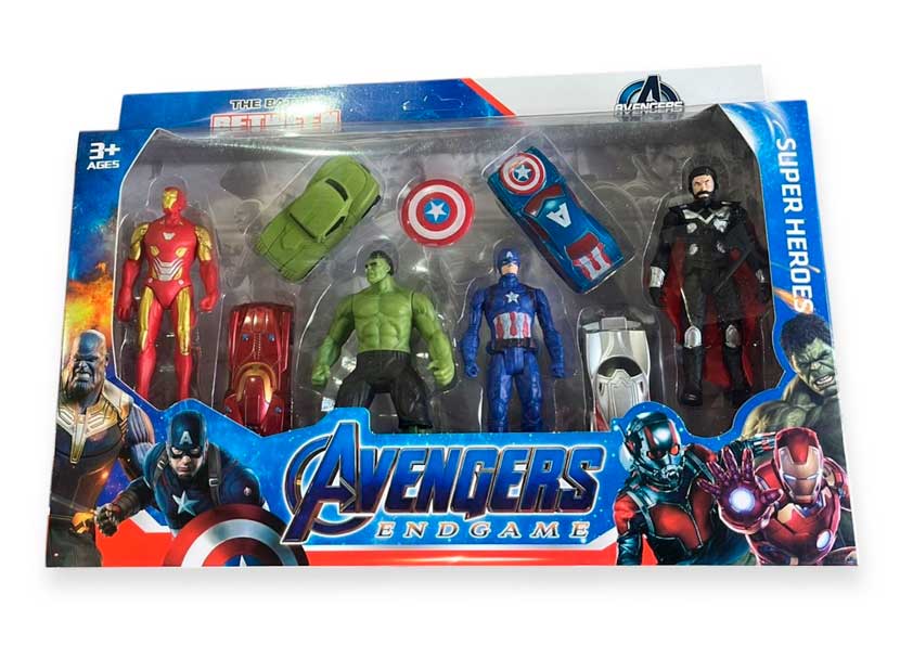 669254-HEROES X4 + AUTOS X4 CAJA 35CM