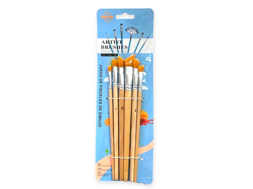 PINCEL MADERA CHATO X6 130520-ST43574-