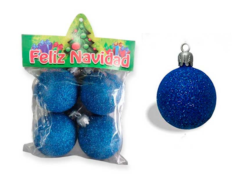 221-GLOBO Nº5 X4 GLITTER 05GL AZUL