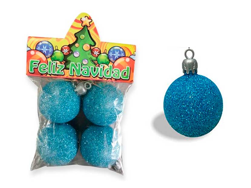 221-GLOBO Nº5 X4 GLITTER 05GL TURQUESA