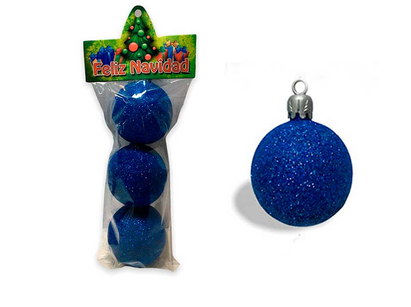 222-GLOBO Nº6 X3 GLITTER 06GL AZUL