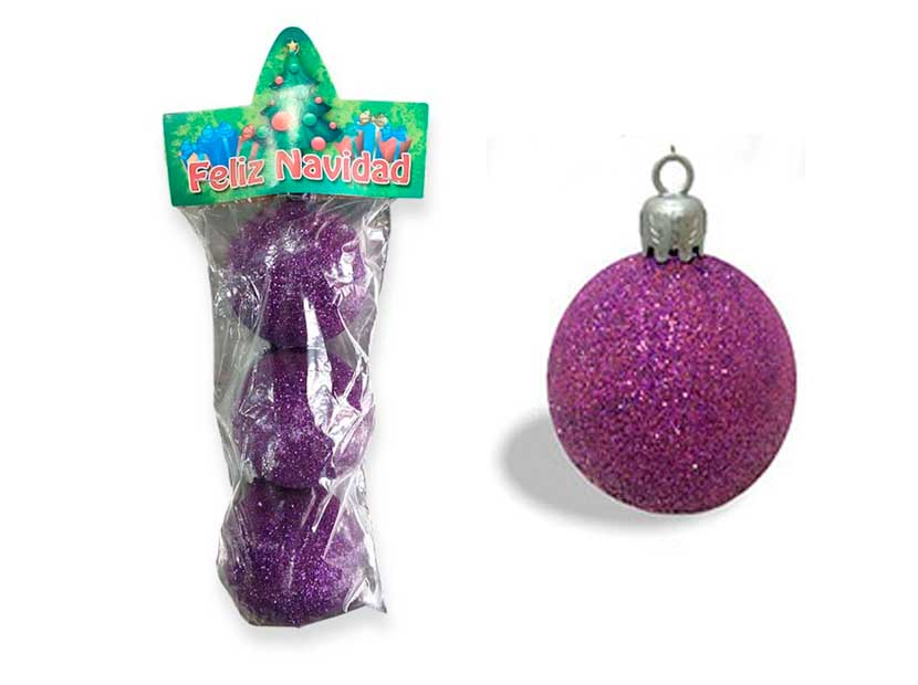 222-GLOBO Nº6 X3 GLITTER 06GL VIOLETA