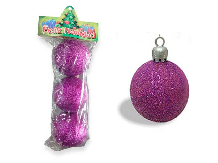 222-GLOBO Nº6 X3 GLITTER 06GL FUCSIA