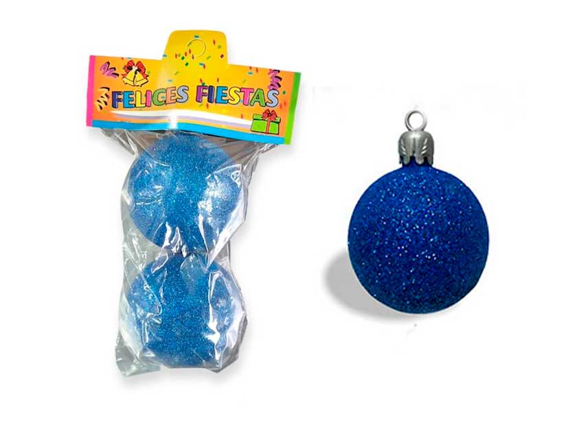 223-GLOBO Nº7 X2 GLITTER 07GL AZUL