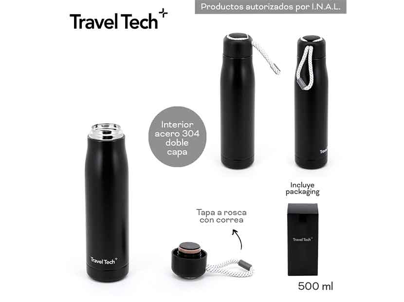18658-BOTELLA TERMICA 500ML TRAVEL TECH