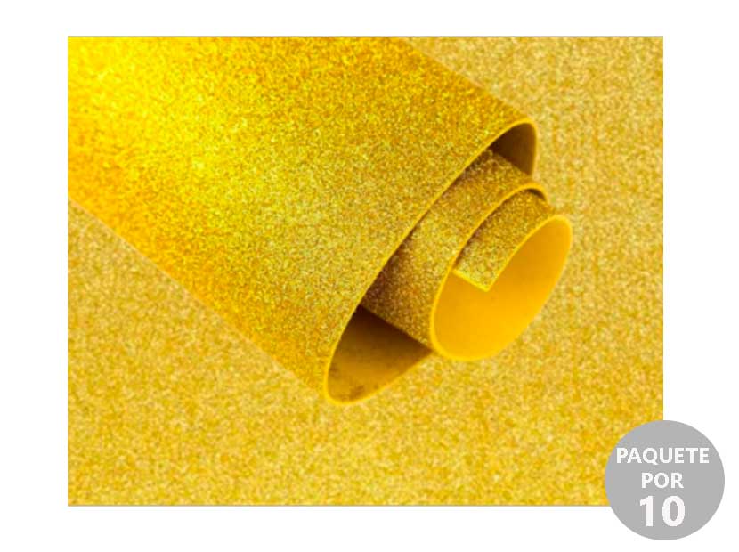 GOMA EVA GLITTER AMARILLO 60X40X1,5MM 40102-7 S1