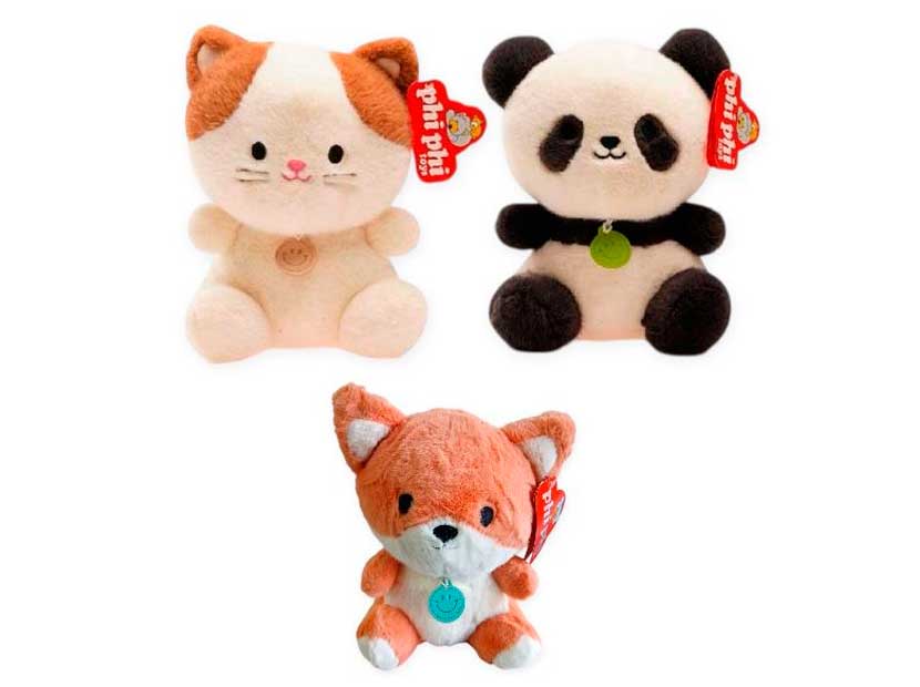 8241-GATO, ZORRO Y OSO PANDA 21CM