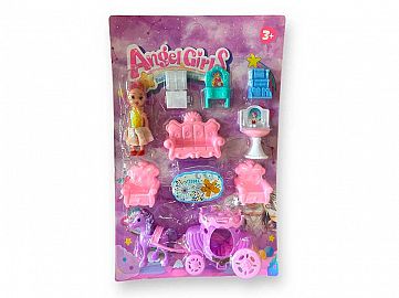 B2117627-SET MUÑECA MINI CON CARROZA Y ACC 743-25-