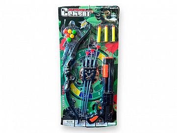 592-SET ESCOPETA, ARCO Y FLECHAS BL 58CM 556-16