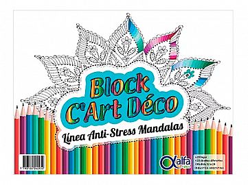 99105-BLOCK ART DECO MANDALAS ANTISTRESS 20H