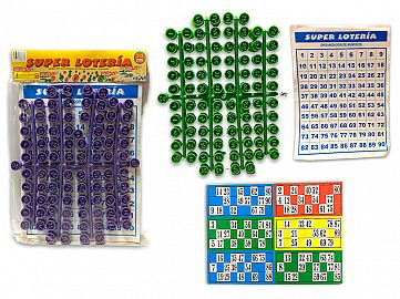 LOTERIA PLASTICA 24 CARTONES EN BOLSA