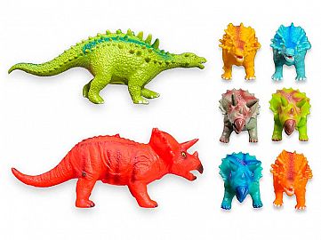 DINOSAURIO DE GOMA 27CM DIN025 NUEVOS