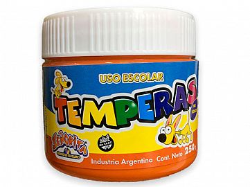 10302-9-TEMPERA POTE NARANJA 250GR SEÑORITA