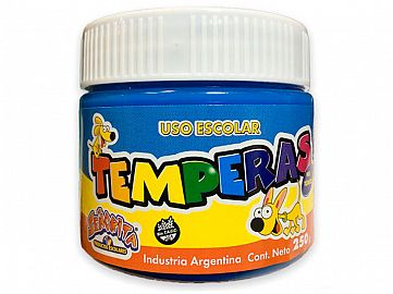10302-11-TEMPERA POTE CELESTE 250GR SEÑORITA