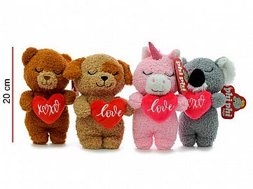 1676-ANIMALES CON CORAZON 20CM