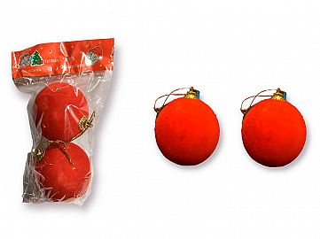 NS229418-BOLAS ROJA 6CM X2 FELPA