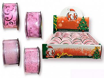 NS315173-CINTA NAVIDAD 4CM ROSA
