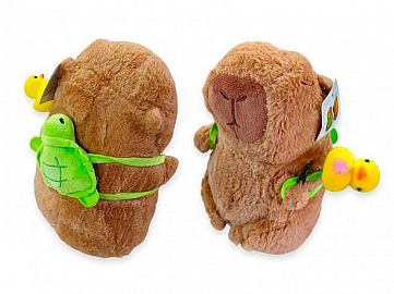 CAPIBARA C/MOCHILA TORTUGA 23CM PELUCHE 19737-