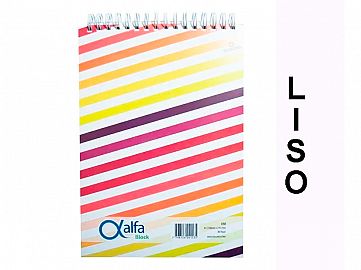 62166-BLOCK A6 LISO ALFA GLOSS CON ESPIRAL 80HJS