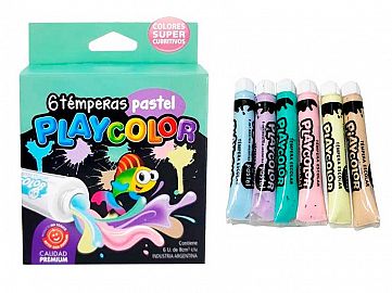 81172-TEMPERA PASTEL X6 PLAYCOLOR
