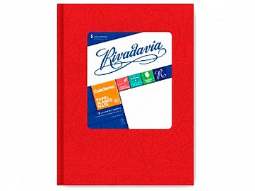 357210-CUADERNO RIVADAVIA 50HR ROJO
