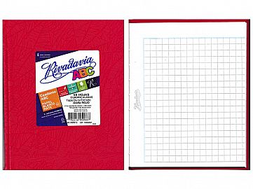 356913-CUADERNO ABC ROJO RIVADAVIA 50HC CUADRICUL.