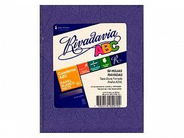 352911-CUADERNO ABC AZUL RIVADAVIA TC 50HR