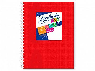 ABC ROJO CUAD RIVADAVIA ESPIRAL 21X27 60R 359411-