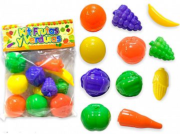 0214-FRUTAS Y VERDURAS 12PCS BOLSA