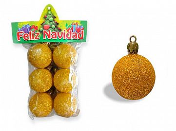 220-GLOBO Nº4 X6 GLITTER 04GL ORO