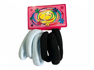 COLITASX6 GRANDES BLANCO/NEGRO 1534-1 TOALLA 6CM